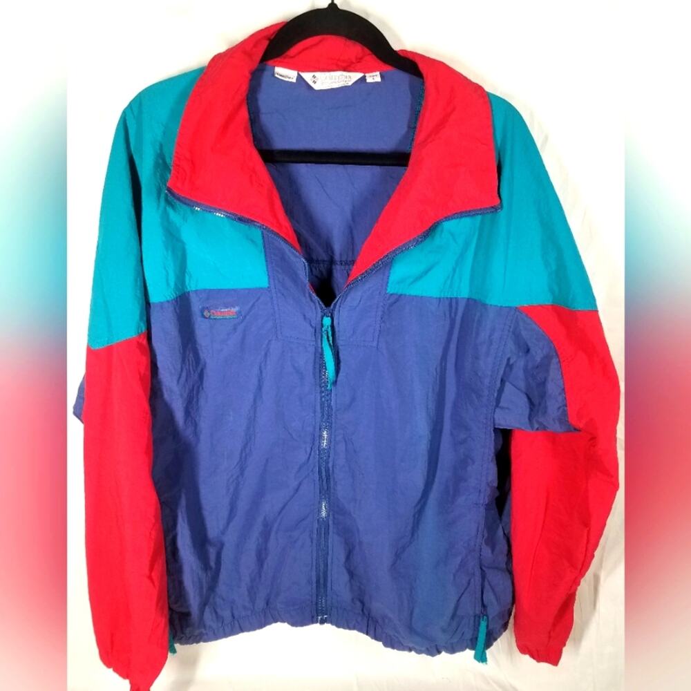 Columbia VTG Colorblock zip up windbreaker, Large